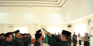 DOKUMENTASI Pelantikan 24 orang pejabat esselon III dilingkup Pemerintah Daerah Kabupaten Pandeglang, Jum'at (7/7/2017) lalu.( Photo : Dendi )