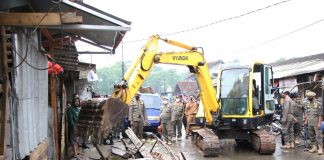 Penertiban Pasar di Cikande Berlanjut, 93 Lapak PKL Dirobohkan