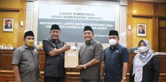 Wabup Pandji Sampaikan Raperda Percepatan Pembangunan Puspemkab Serang