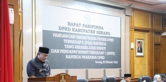 Fraksi-Fraksi DPRD Sepakati Dua Raperda Usulan Bupati Serang