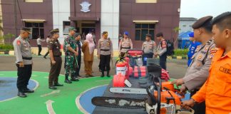Persiapan Penanganan Bencana Alam, Polres Pandeglang Gelar Apel Konsolidasi Lintas Sektoral
