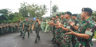 Kunker Ke Yonif Mekanis 320/Badak Putih Kostrad, Ini Yang Ditekankan Pangdivif 1 Kostrad