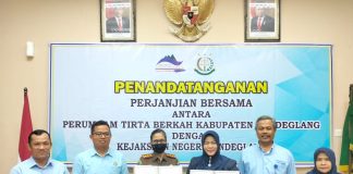 Perumdam Tirta Berkah Lanjutkan MoU Dengan Kejaksaan Negeri Pandeglang