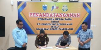BUMD Pandeglang Berkah Maju Tandatangani MoU Dengan Kejaksaan Negeri