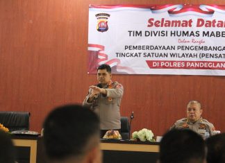 Gelar Pensatwil di Polres Pandeglang, Kabag Pensat Ropenmas Divhumas Polri Ingatkan Ini