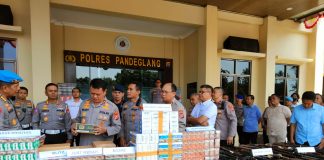 Satreskrim Polres Pandeglang Amankan Ribuan Bungkus Rokok Tanpa Cukai