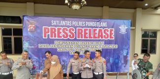 Satlantas Polres Pandeglang Musnahkan Ratusan Knalpot Brong