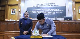 DPRD Tetapkan Raperda Perubahan APBD Kabupaten Serang Tahun 2023