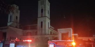 Korsleting Listrik, Dua Unit Damkar Dikerahkan ke Masjid Agung Pandeglang