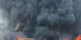 Gudang Solar di Proyek Jalan Tol Serpan Terbakar