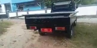 PLT Camat Akui Mobil Plat Merah Pengangkut Baliho Pasangan Balongub Randis Kecamatan Sukaresmi
