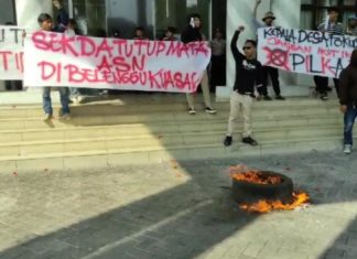 Banyak ASN dan Kades di Pandeglang Tak Netral Dalam Pilkada 2024, AMPD Gelar Aksi