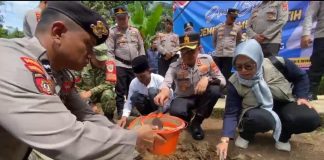 Polres Pandeglang Revitalisasi Jembatan Merah Putih Presisi