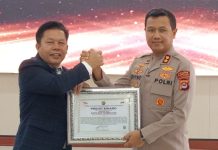Kapolres Pandeglang Raih Penghargaan Presisi Award