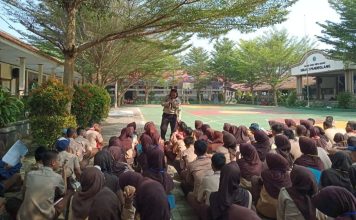 MPLS 2026, Tagana dan Boedak Saung Edukasi Mitigasi Bencana pada Siswa di Pandeglang