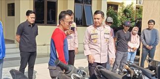 Polres Pandeglang Serahkan Kendaraan Hasil Curanmor kepada Pemilik Sah