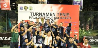Kementerian ATR/BPN Raih Juara II Beregu Turnamen Tenis Piala Gubernur DKI Jakarta 2026