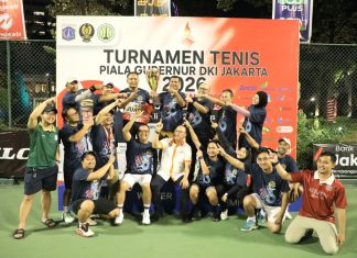 Kementerian ATR/BPN Raih Juara II Beregu Turnamen Tenis Piala Gubernur DKI Jakarta 2026
