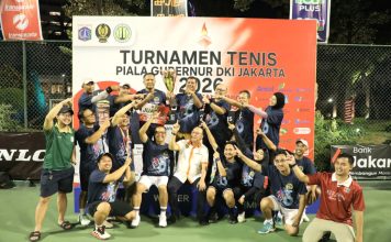 Kementerian ATR/BPN Raih Juara II Beregu Turnamen Tenis Piala Gubernur DKI Jakarta 2026