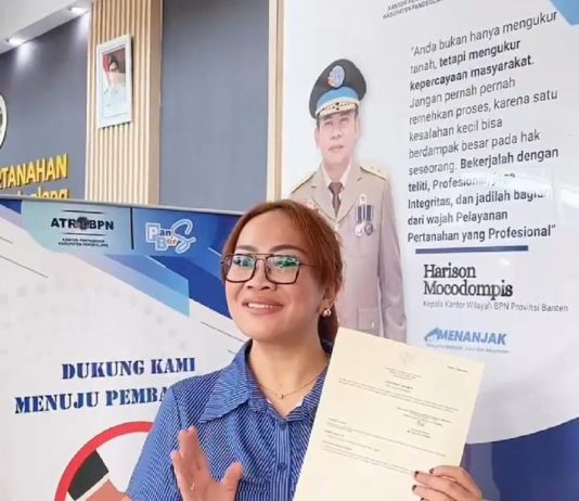 Wendi Oktapiani Bagikan Pengalaman Mengurus Balik Nama Sertipikat di Kantor Pertanahan Kabupaten Pandeglang